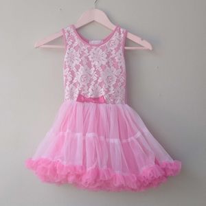Popatu Girls Tutu Ballerina Dress with Lace Top